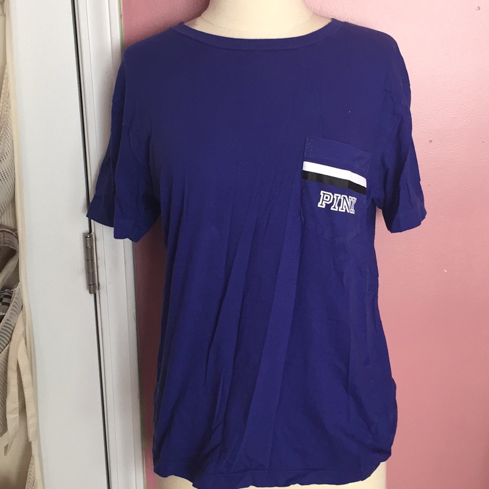 A PINK blue t-shirt